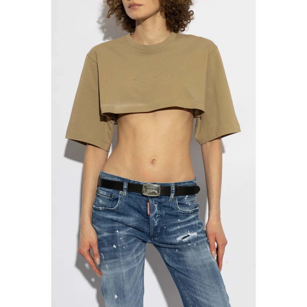 Dsquared2 Korte loszittende t-shirt Beige Dames