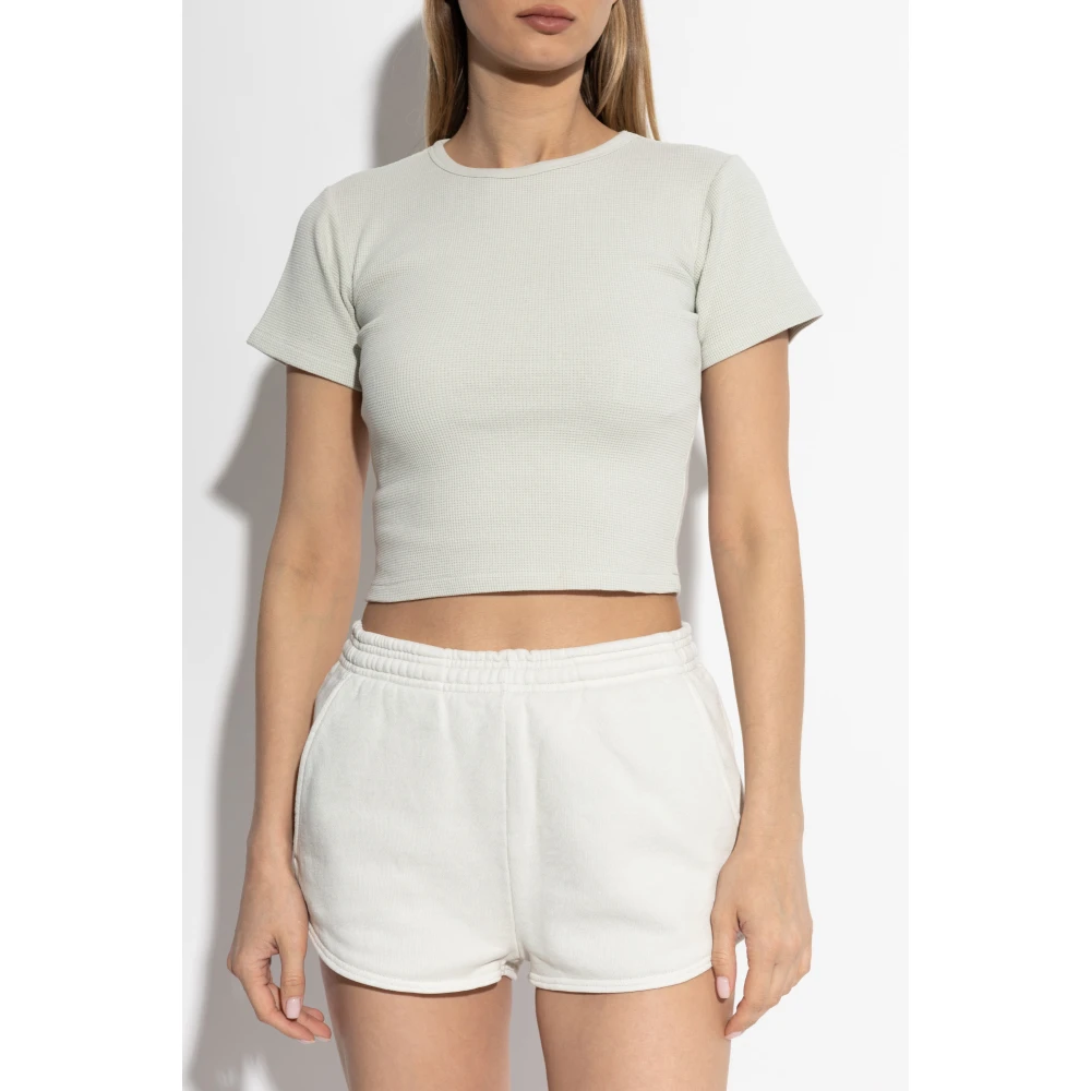 Entire Studios T-shirt Micro Waffle Gray Dames