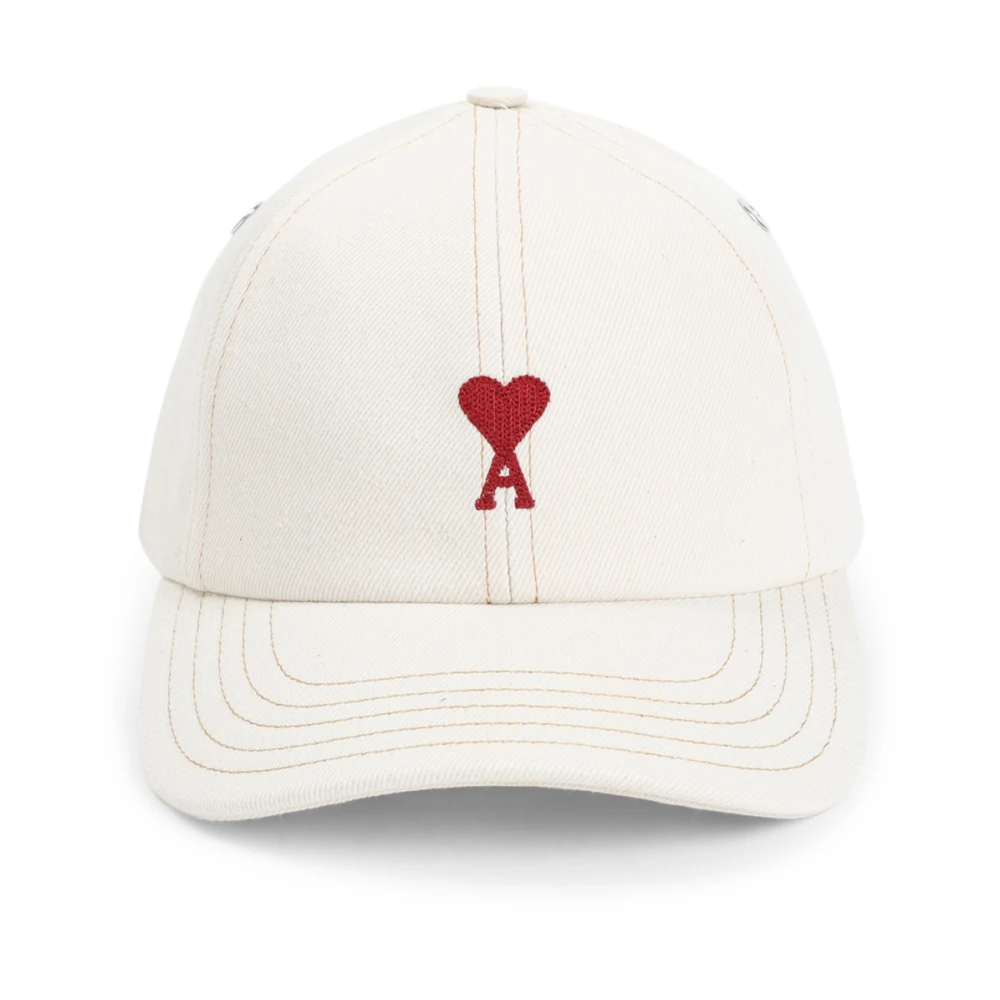 Ami Paris Witte Katoenen Hoed Stijlvol Accessoire White Heren