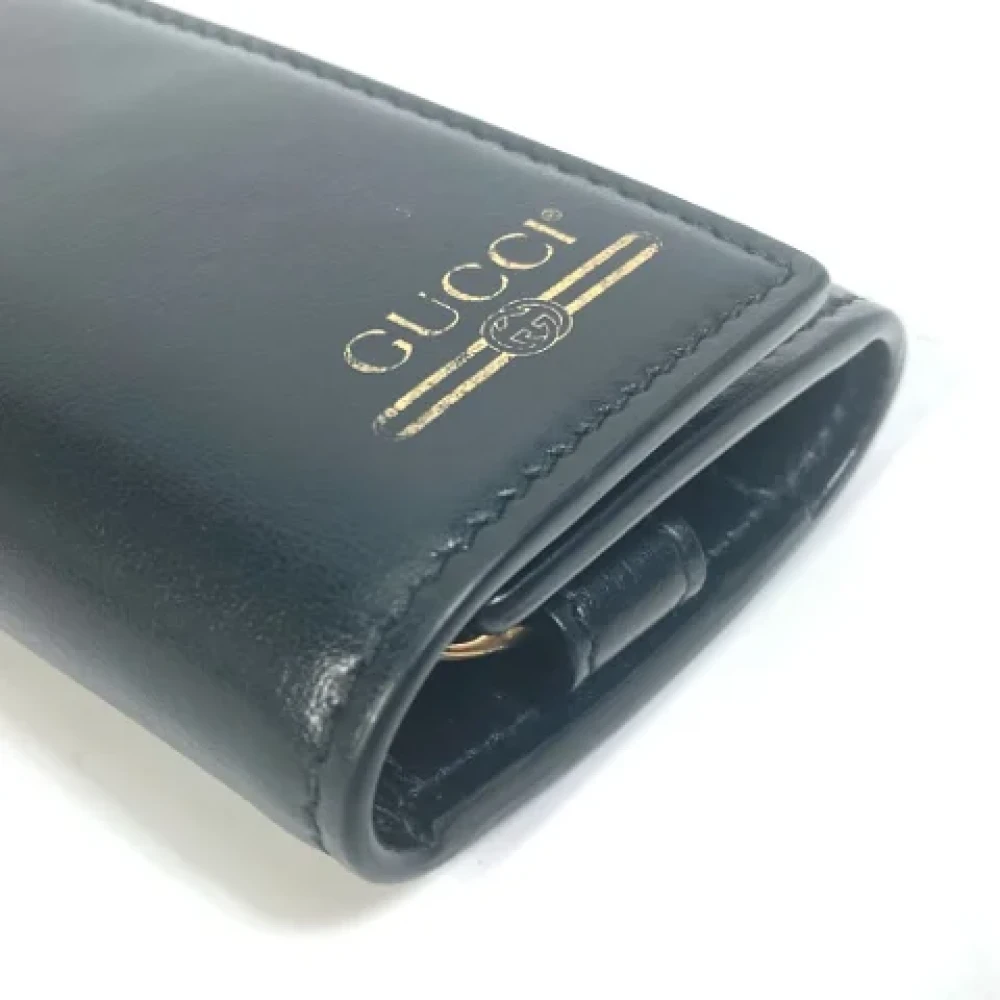 Gucci Vintage Pre-owned Leather key-holders Black Dames