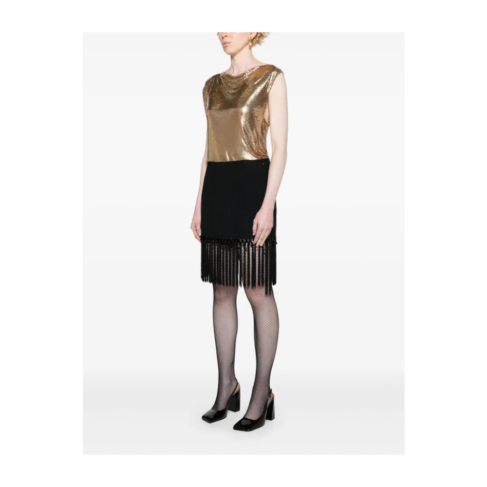 Paco Rabanne Gedrapeerd Gouden Top Yellow Dames