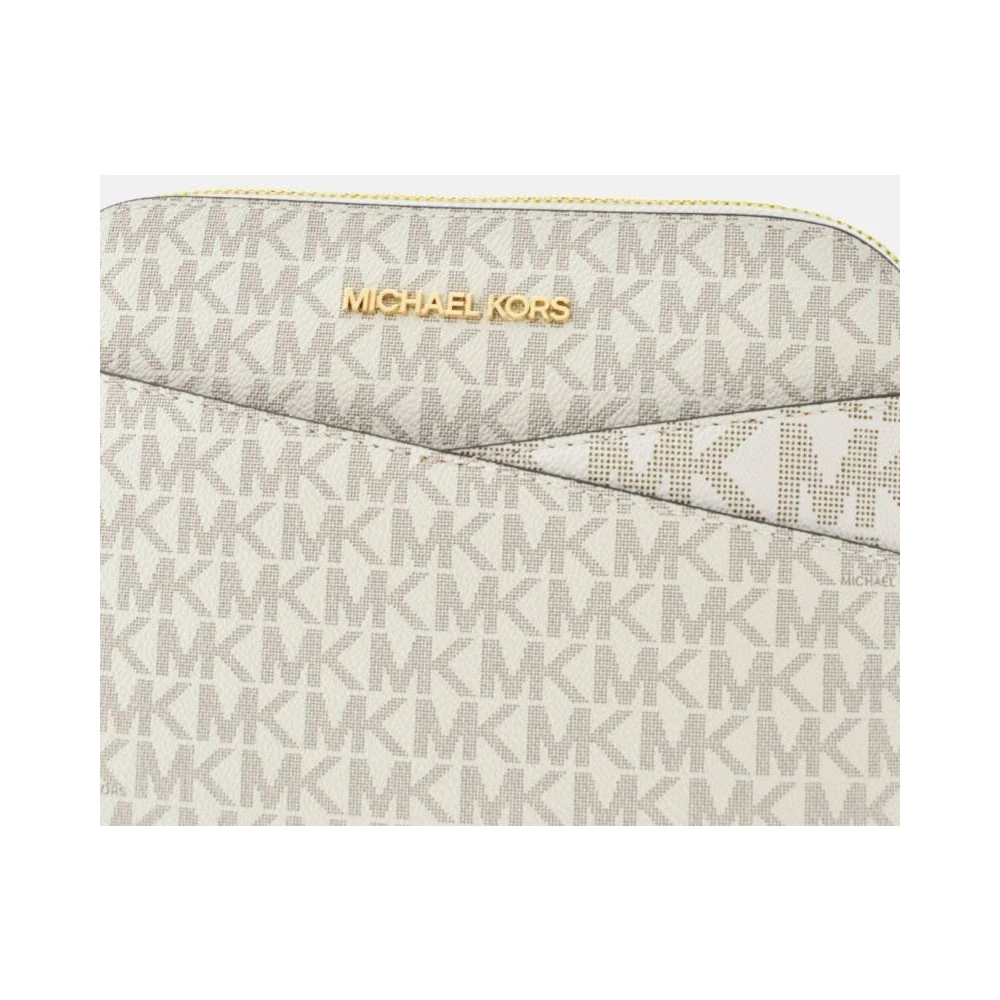 Michael Kors Dome Jet Set Vanilla Schoudertas White Dames