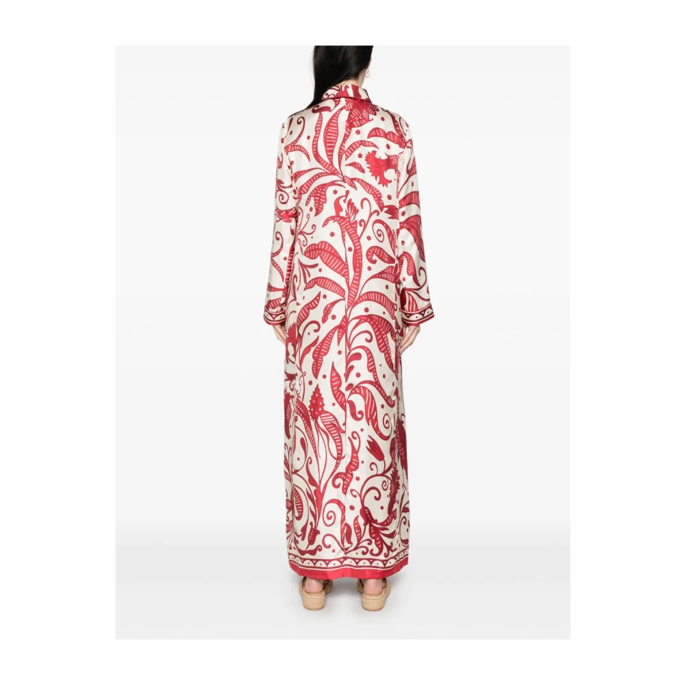F.r.s For Restless Sleepers Witte Jurk met Zakken Multicolor Dames