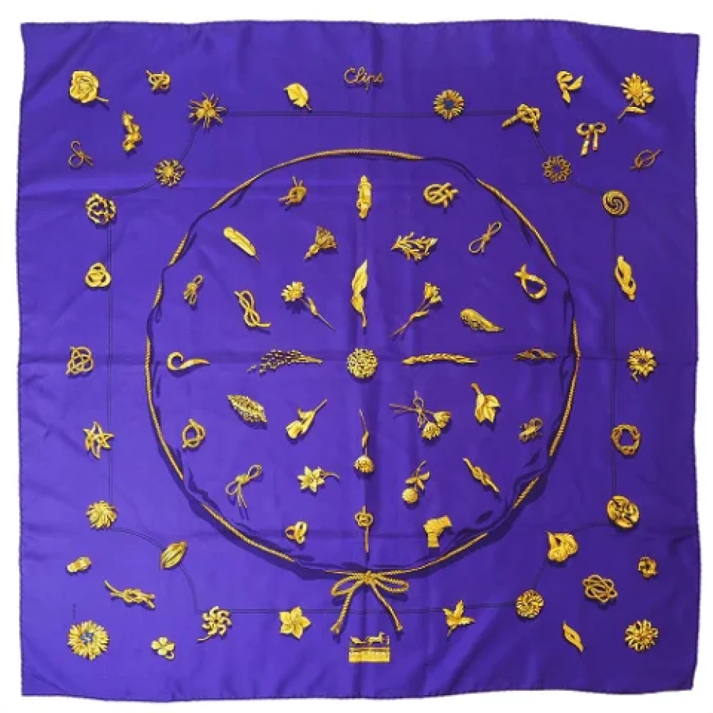 Hermès Vintage Pre-owned Silk scarves Purple Dames
