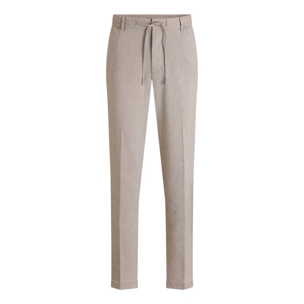 Hugo Men's Beige H-Kane1-Rds Trousers - Slim-Fit Trousers - W34 L32 - Trousers