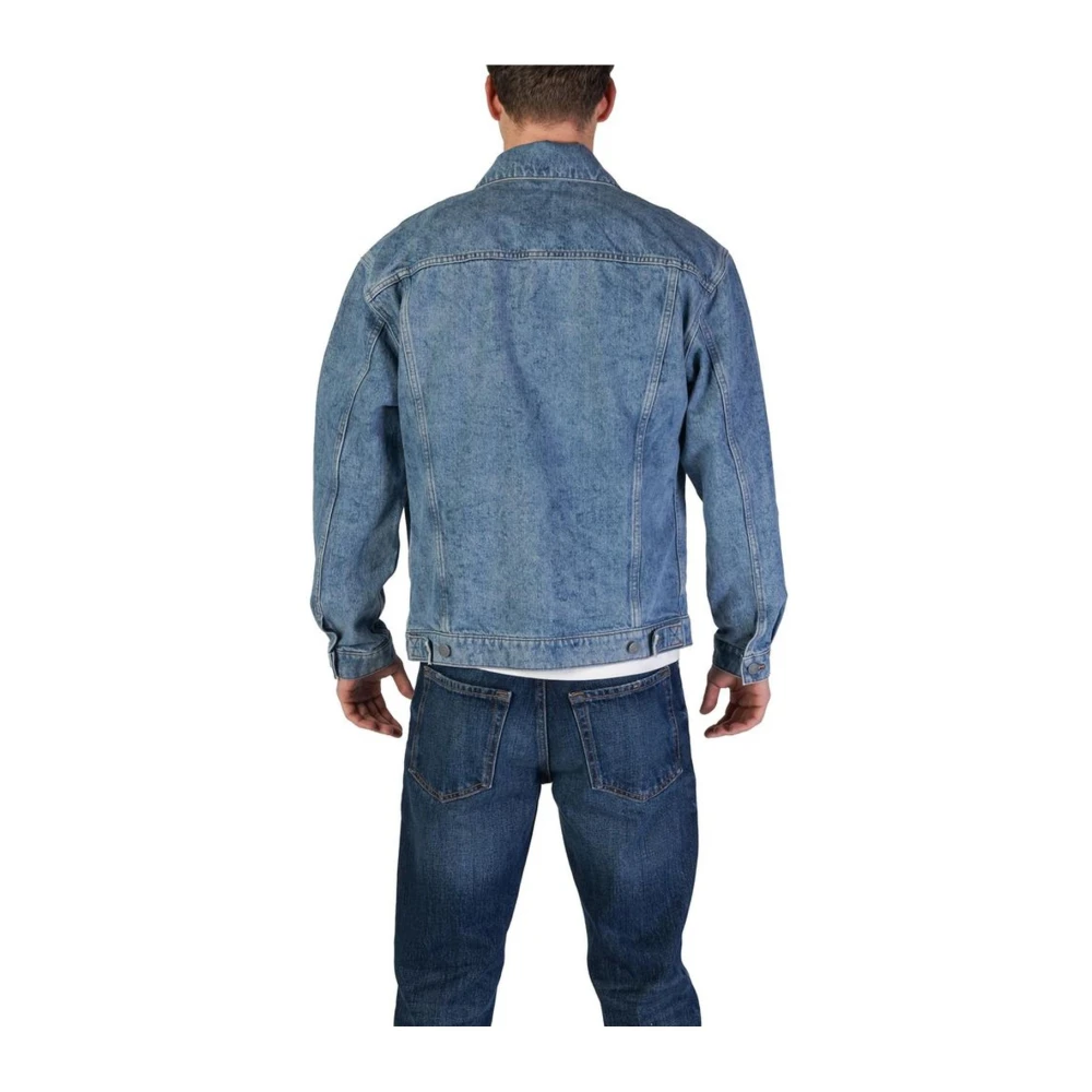 Hugo Boss Lichtblauwe Katoenen Jas Herfst Winter Collectie Blue Heren