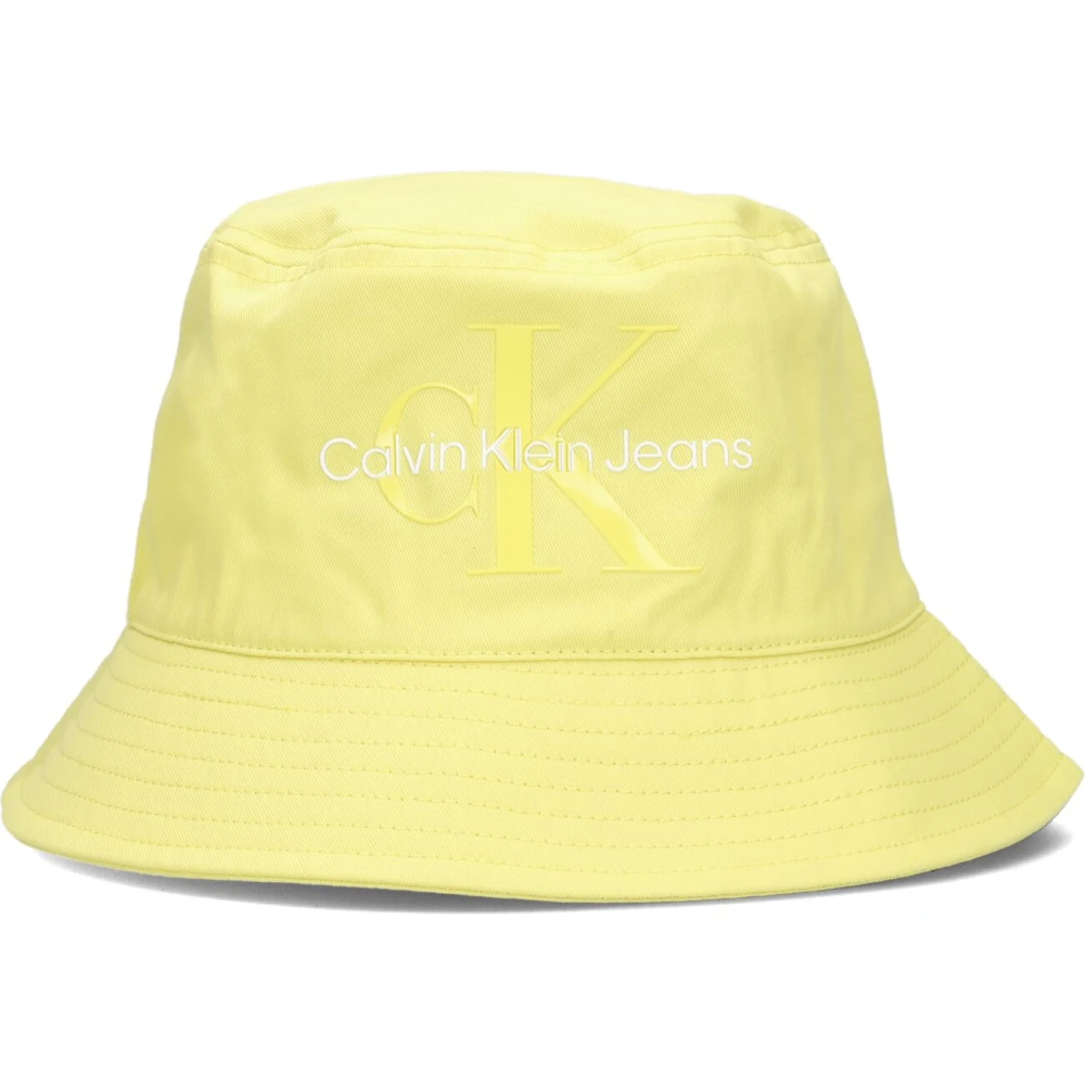 Calvin Klein Monogram Bucket Hat Geel Textiel Yellow Dames