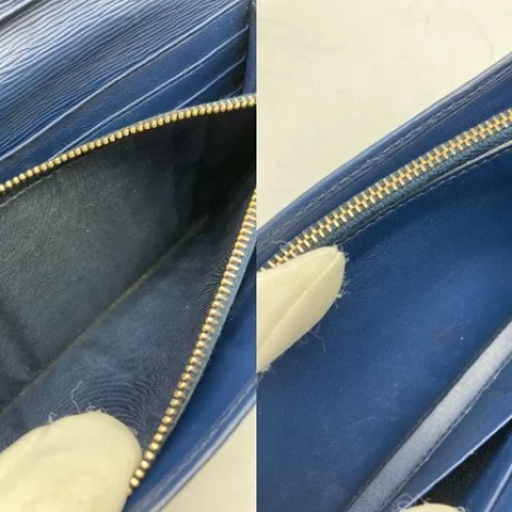 Prada Vintage Pre-owned Leather wallets Blue Dames
