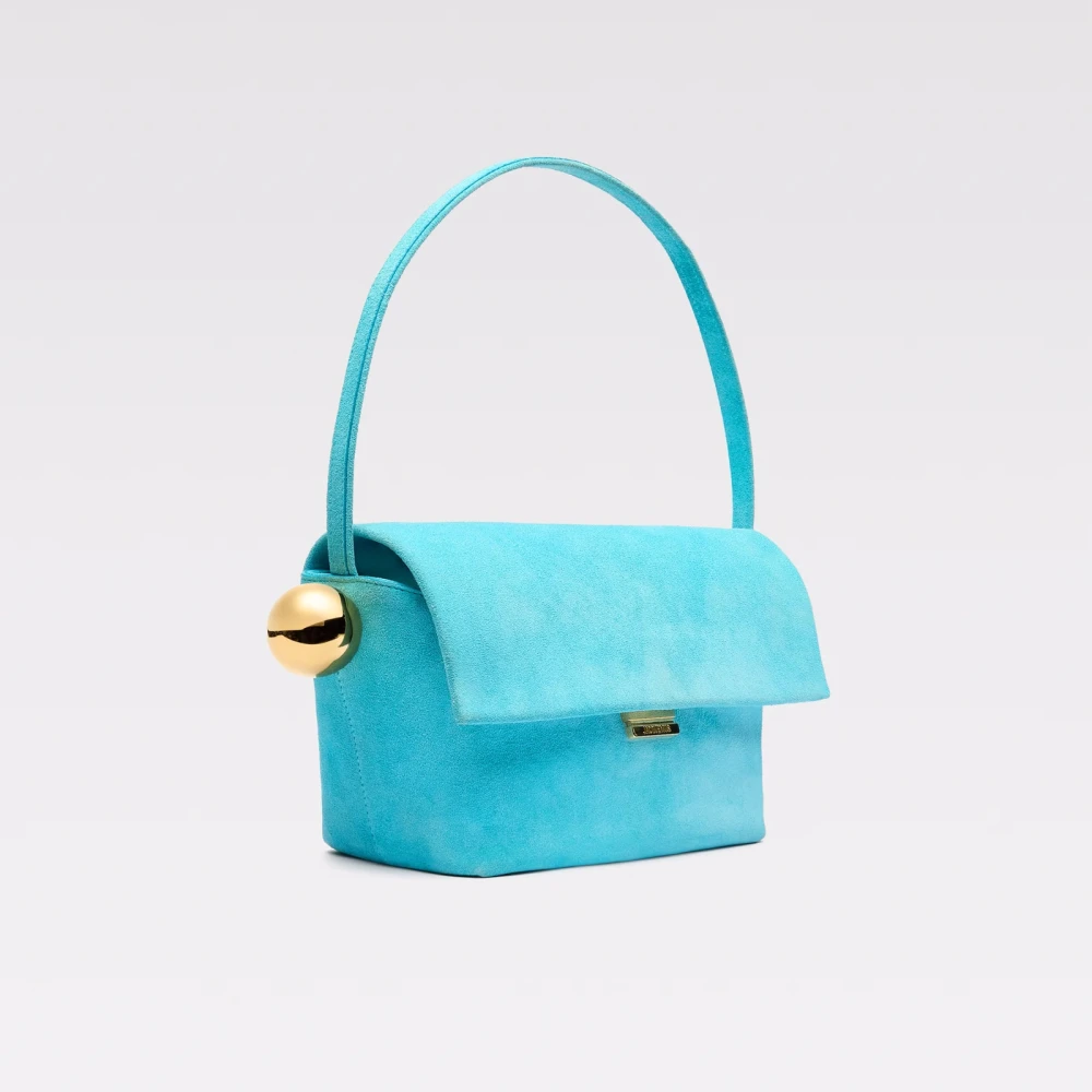 Jacquemus Turquoise Vierkante Tas Le Rond Carre Blue Dames