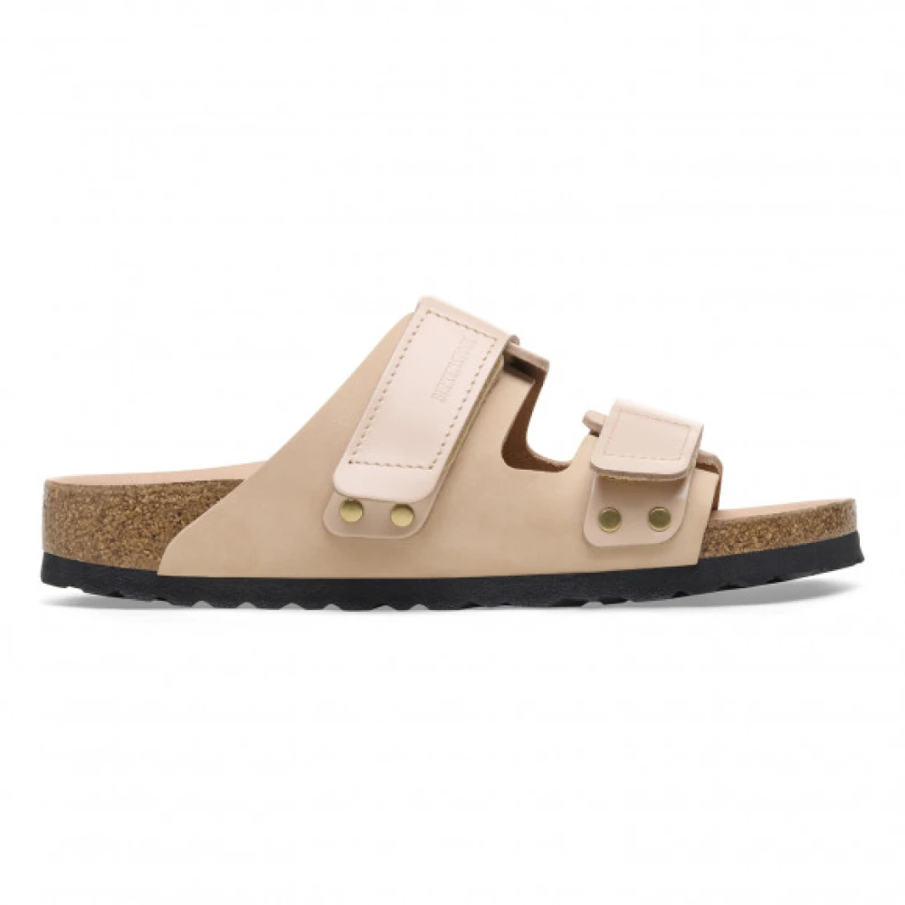 Birkenstock Nubuck Läder Sandaler Beige, Dam