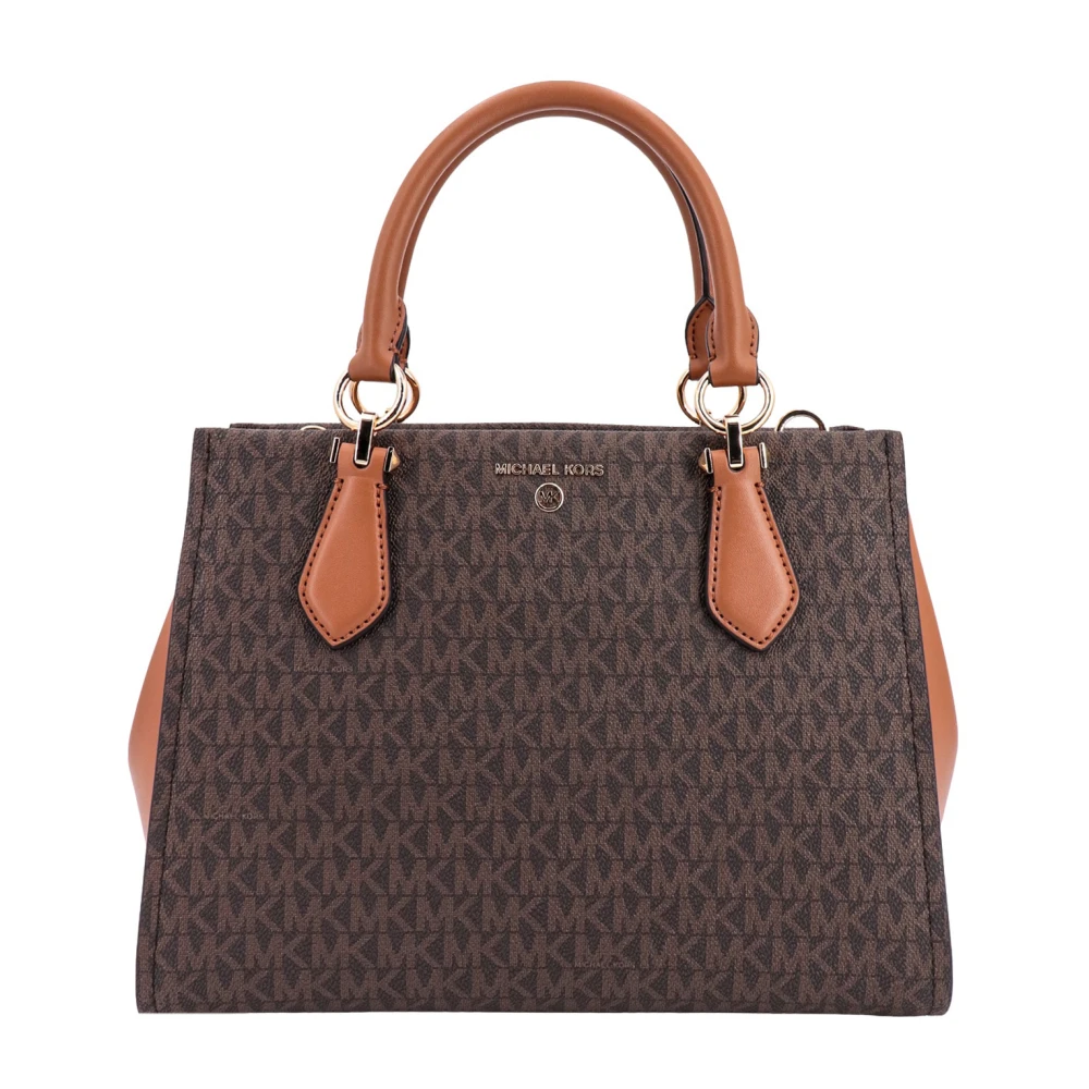Michael Kors Gecoate Canvas Handtas met Logodetail Brown Dames