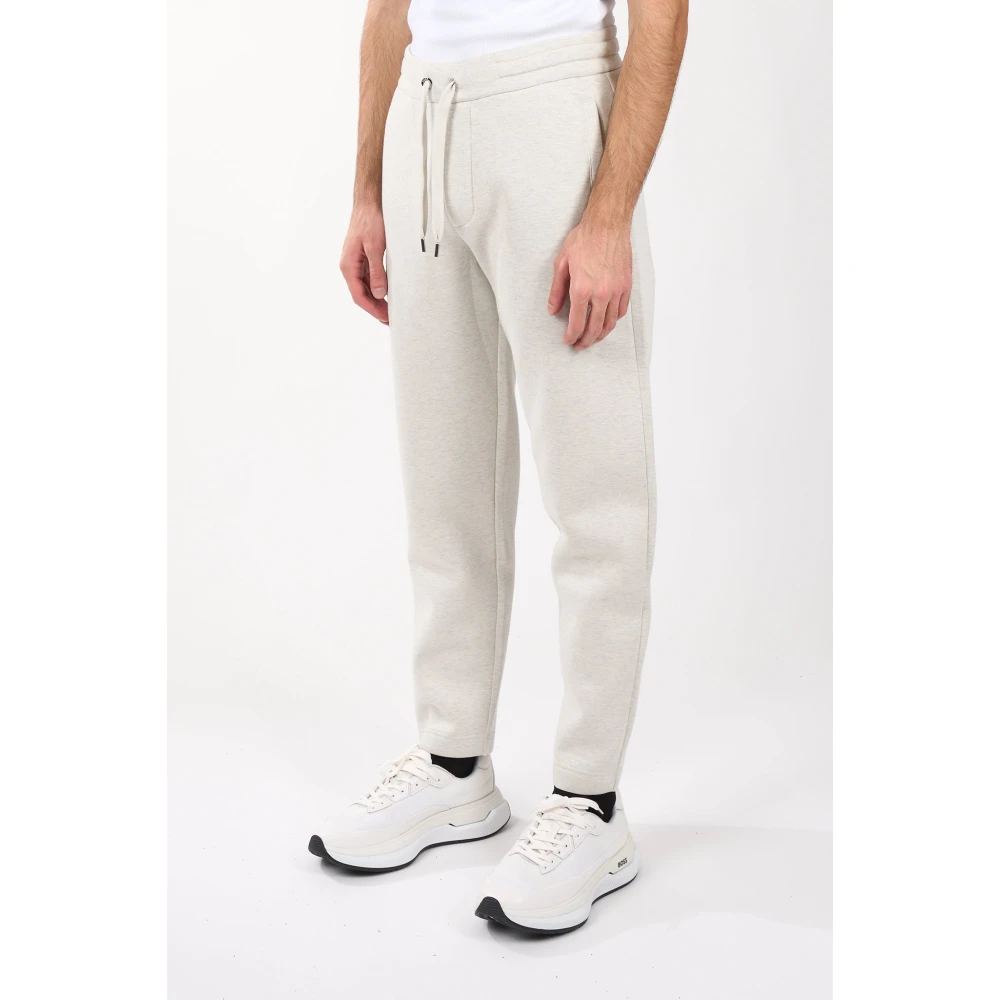 Hugo Boss Relaxed fit sweatpants met elastische manchetten Gray Heren