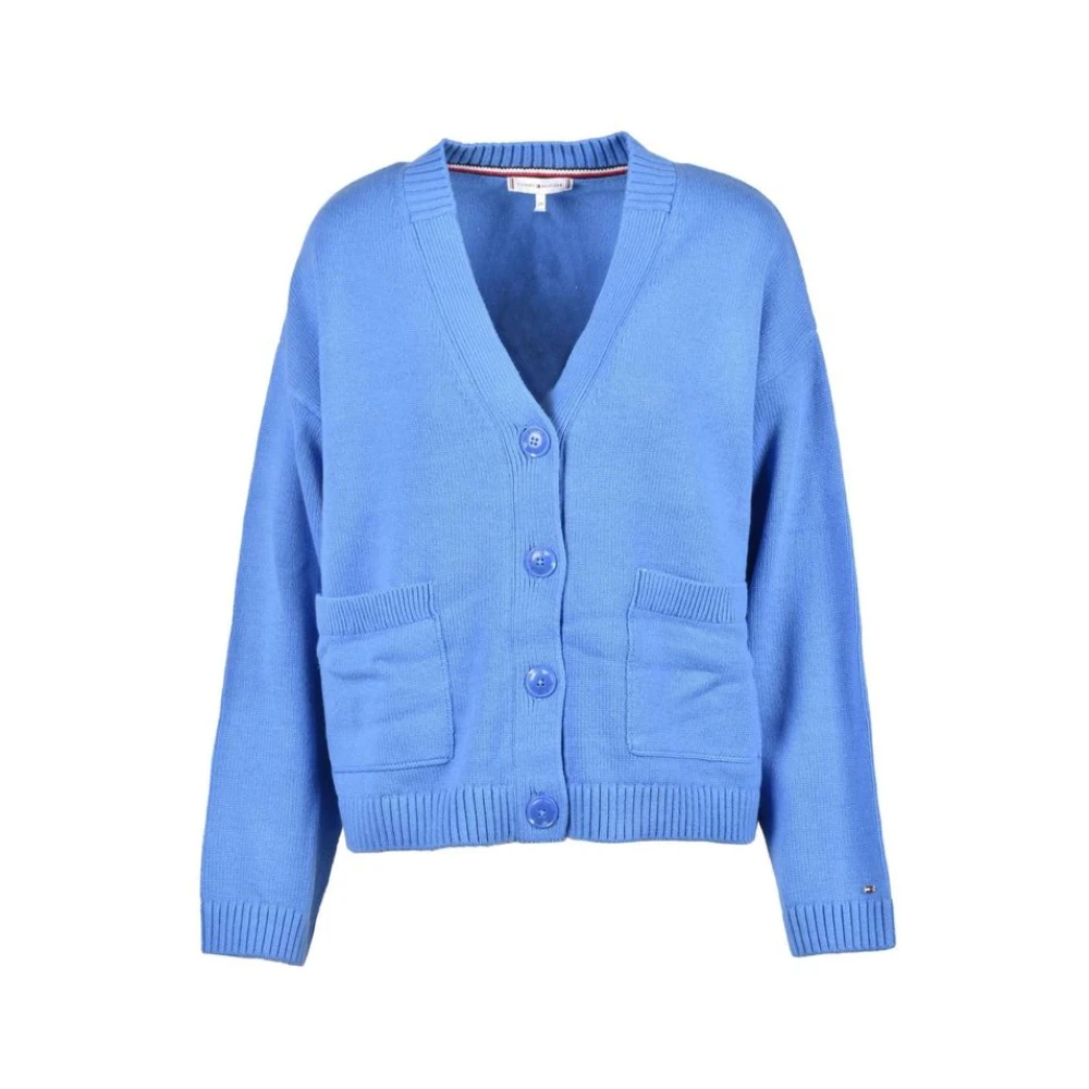 Tommy Hilfiger Women's Blue Cardigans, L, Cotton Cardigan