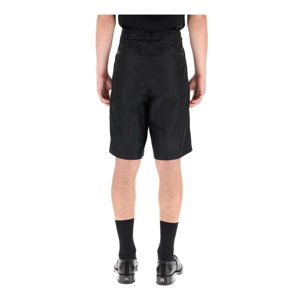 Valentino Bloemenborduurwerk Bermuda Shorts Black Heren