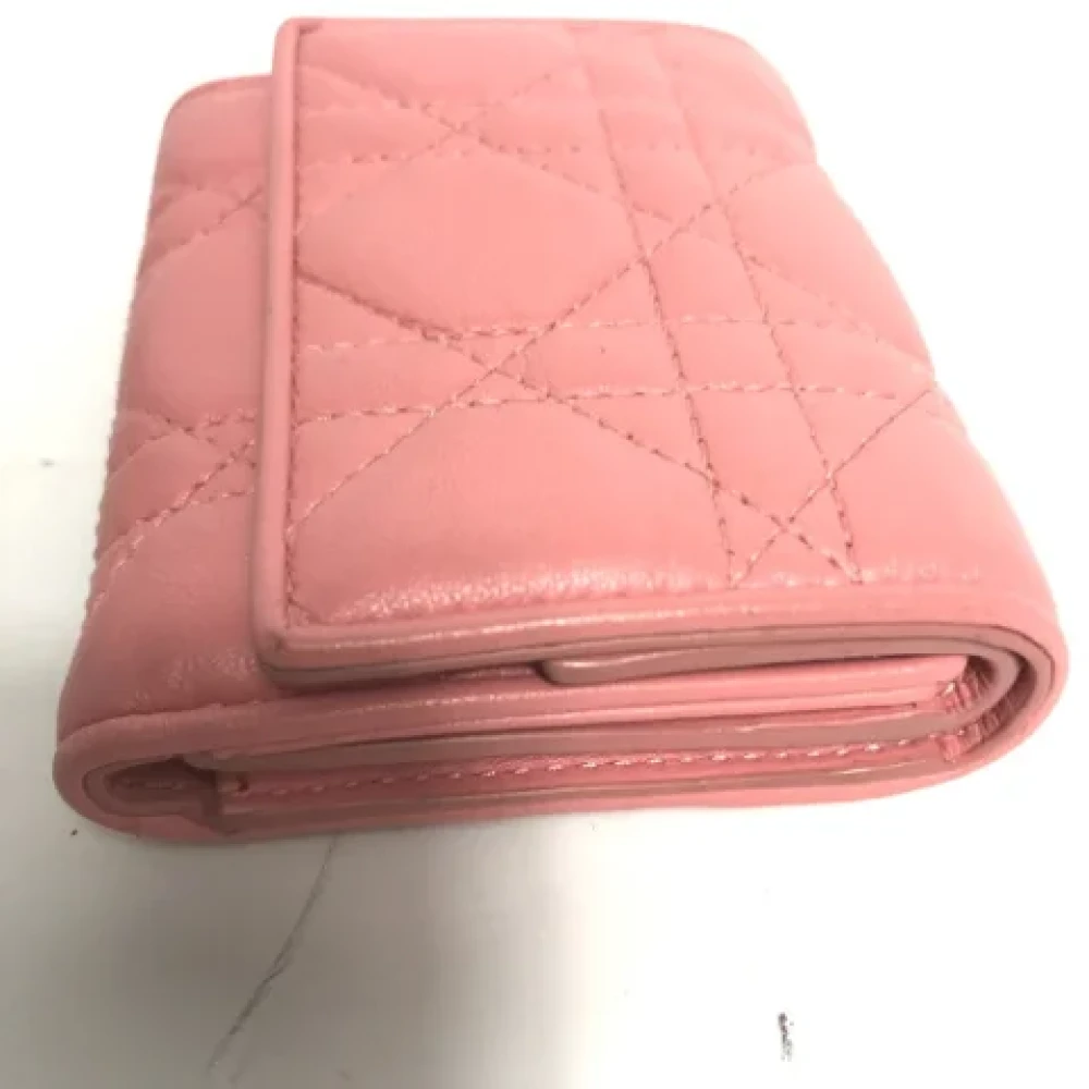 Dior Vintage Pre-owned Leather wallets Pink Dames