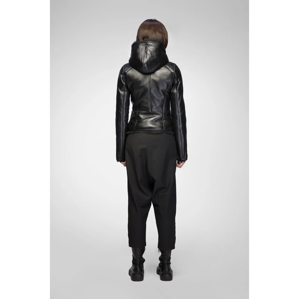 Vespucci by VSP Estrella Zwarte Shearling Jas Black Dames