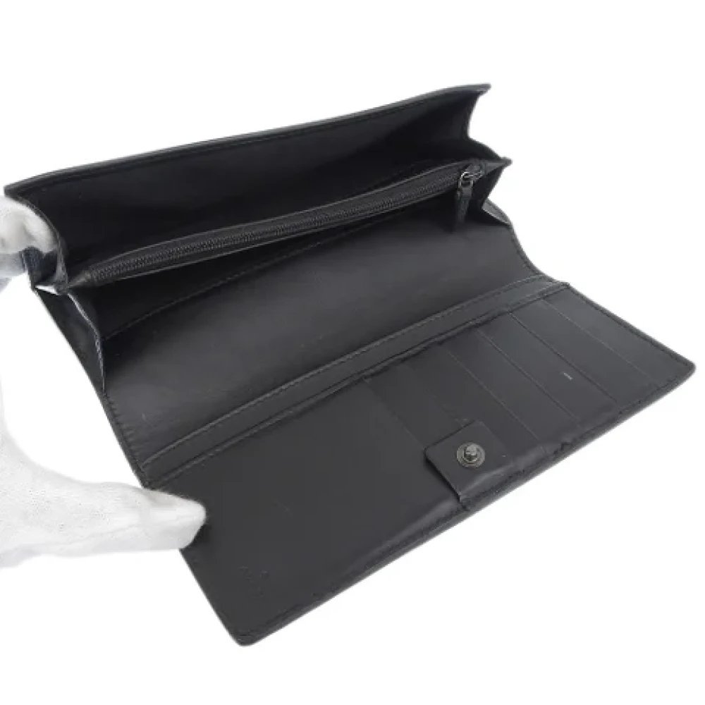 Gucci Vintage Pre-owned Leather wallets Black Dames
