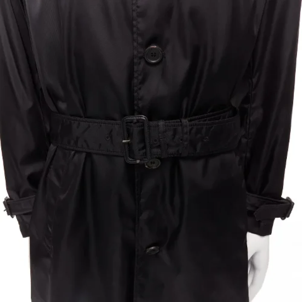 Prada Vintage Pre-owned Nylon outerwear Black Heren
