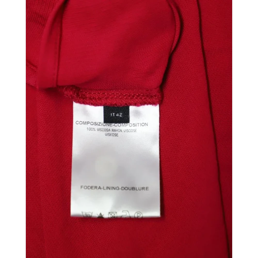 Alexander McQueen Pre-owned Viscose dresses Red Dames