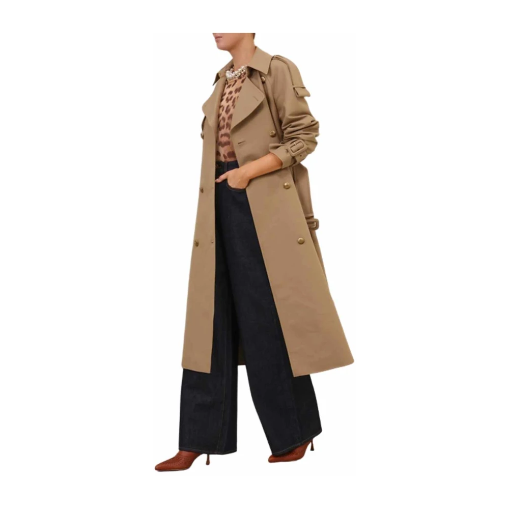 Zimmermann Khaki Crush Trench Coat Beige Dames