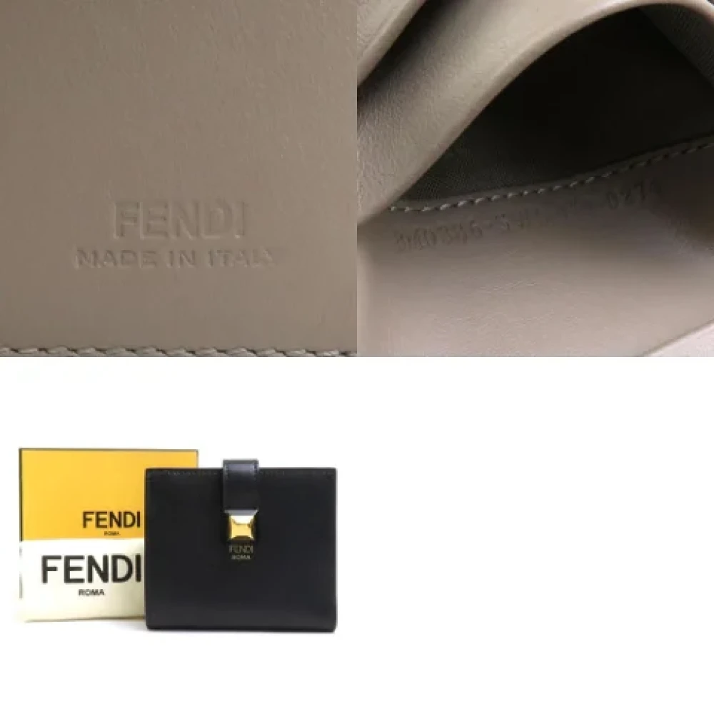 Fendi Vintage Pre-owned Leather wallets Black Dames