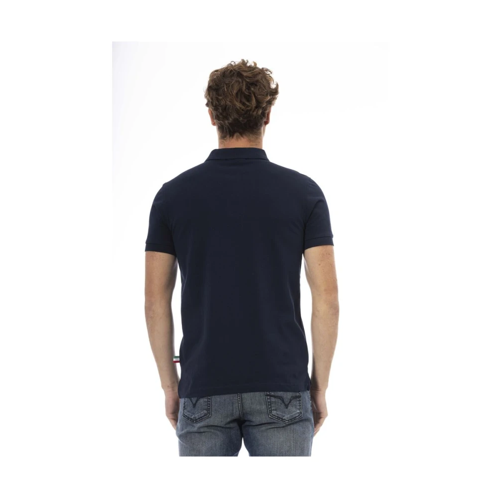 Baldinini Blauw Katoenen Geborduurd Poloshirt Blue Heren