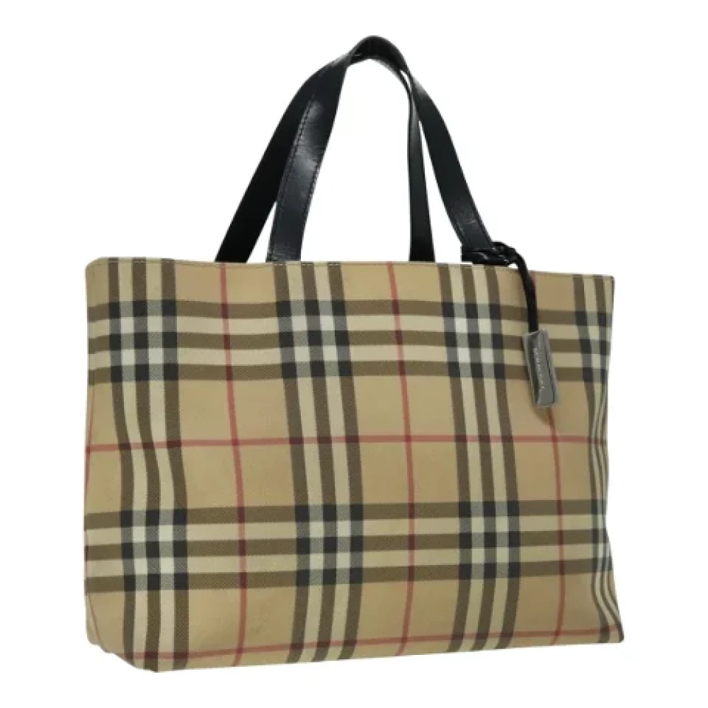 Burberry Vintage Pre-owned Leather handbags Beige Dames