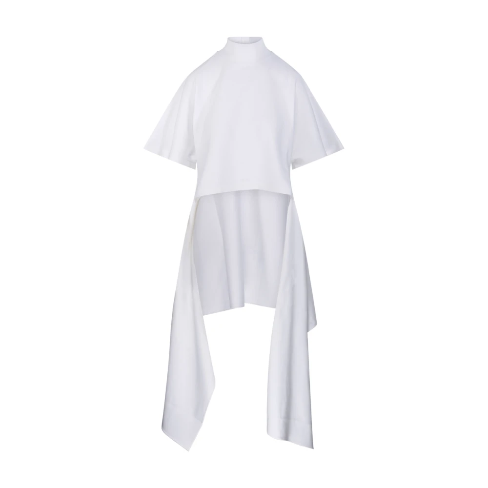 Alaïa White T-Shirts, Female, Xs, Asym T-Shirt