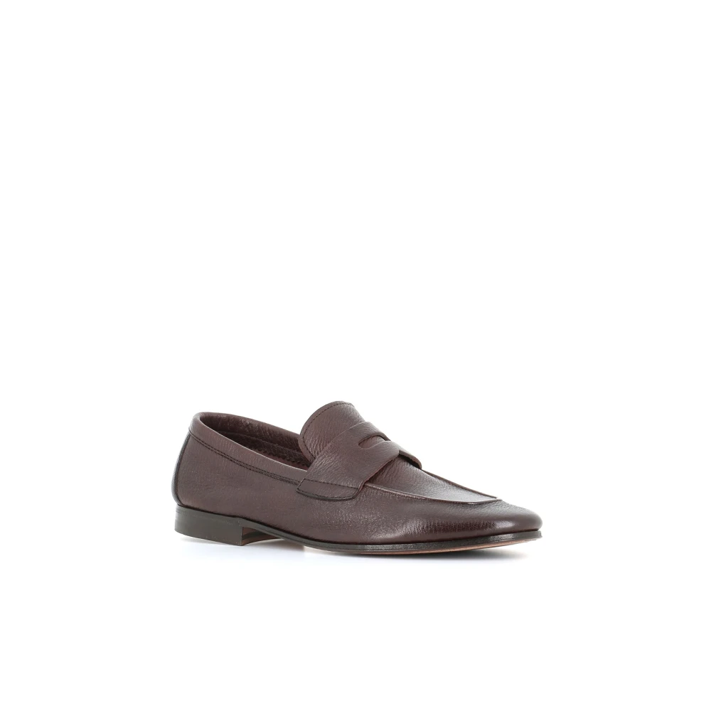 Henderson Donkerbruine Leren Moccasin Sandalen Brown Heren