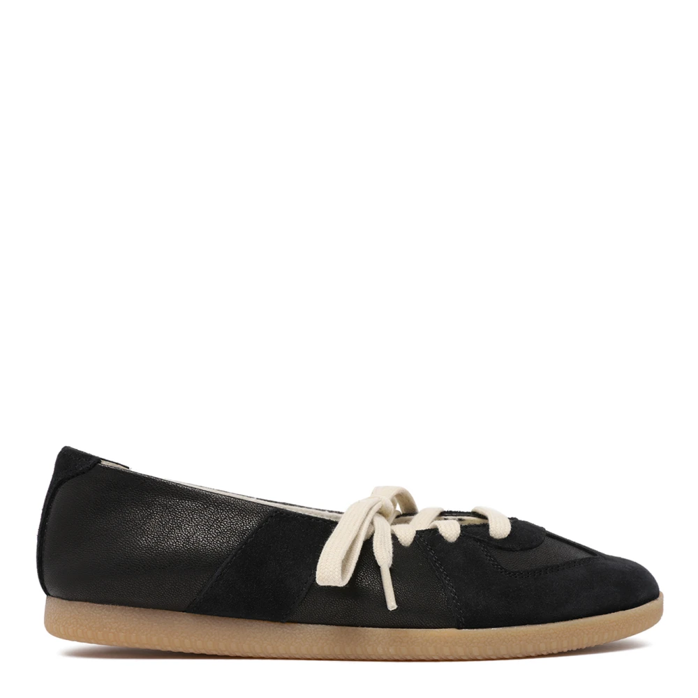 Maison Margiela , Ballerina Shoes, Female, Black, 4 Uk, Black Leather Ballet Trainers