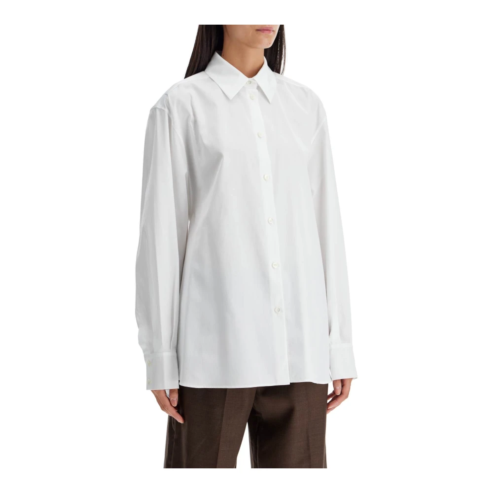 Magda Butrym Oversized Boxy Katoenen Poplin Shirt White Dames