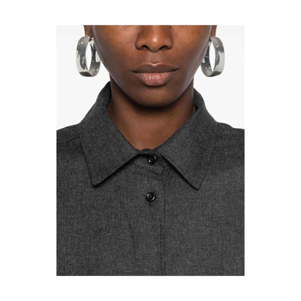 Andamane Grijze Shirt met Spreidkraag Gray Dames
