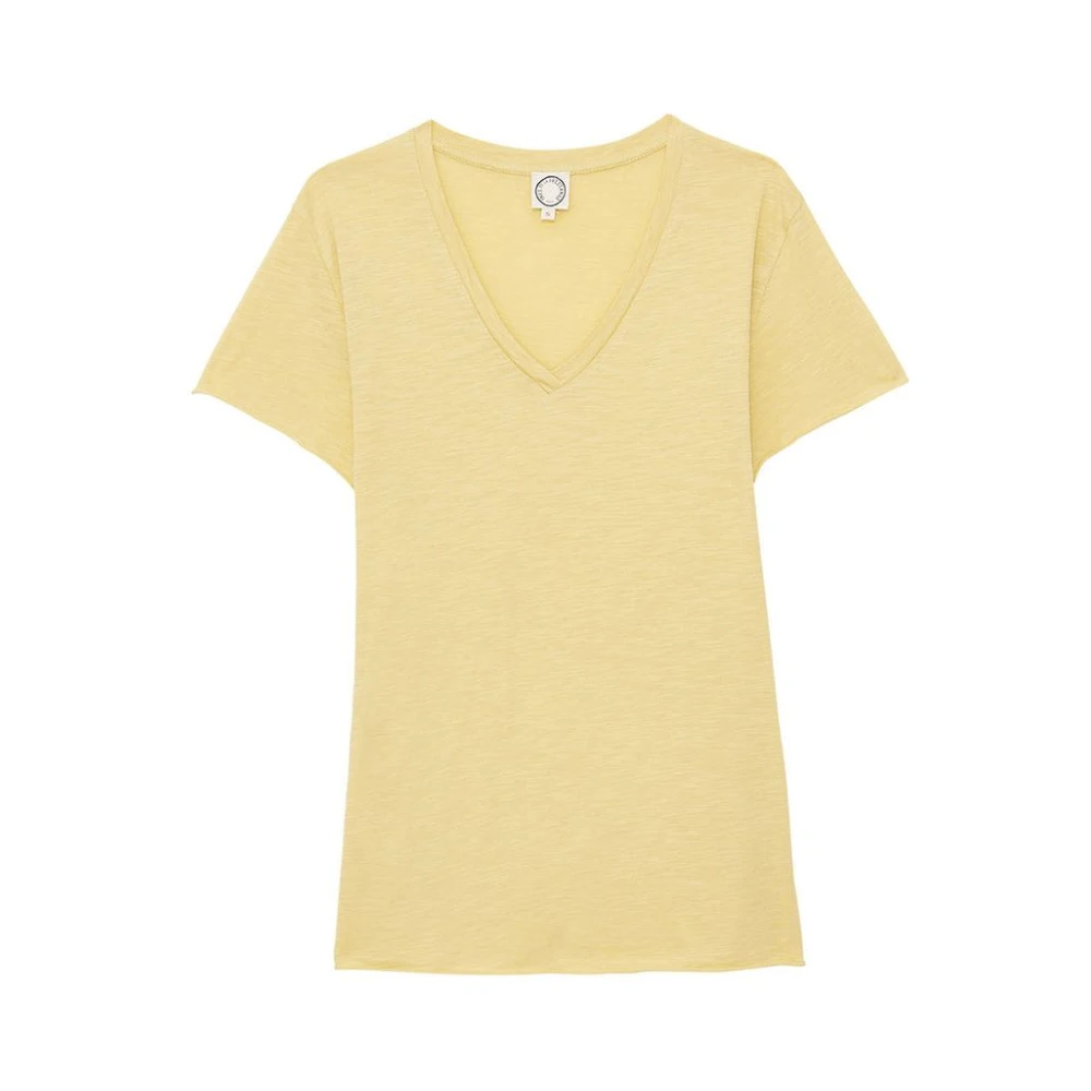 Ines De La Fressange Paris Elegante V-hals T-shirt citroen Yellow Dames