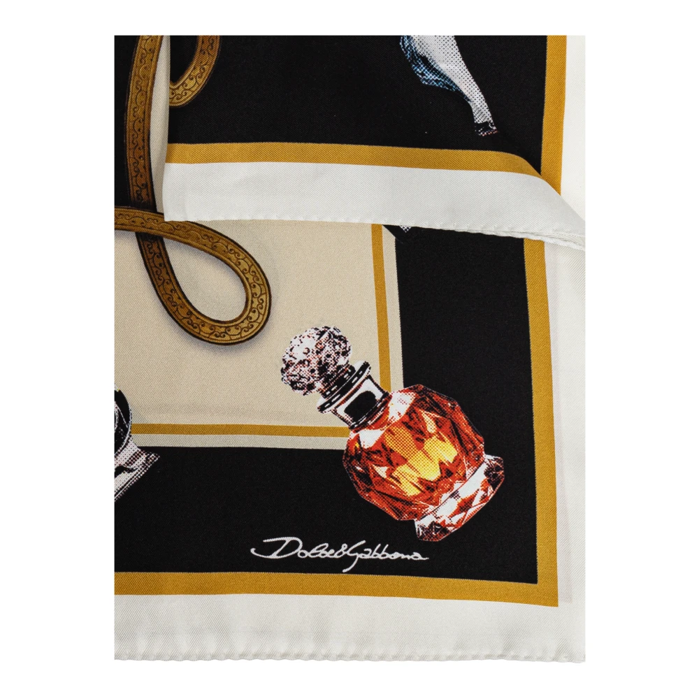 Dolce & Gabbana Zijden sjaal met print Multicolor Heren