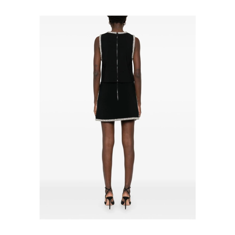 alice + olivia Zwarte Top met Kristallen Versiering Black Dames