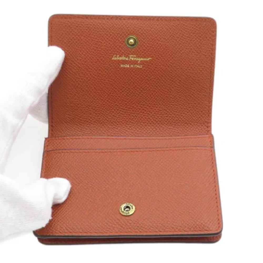 Salvatore Ferragamo Pre-owned Leather wallets Brown Dames