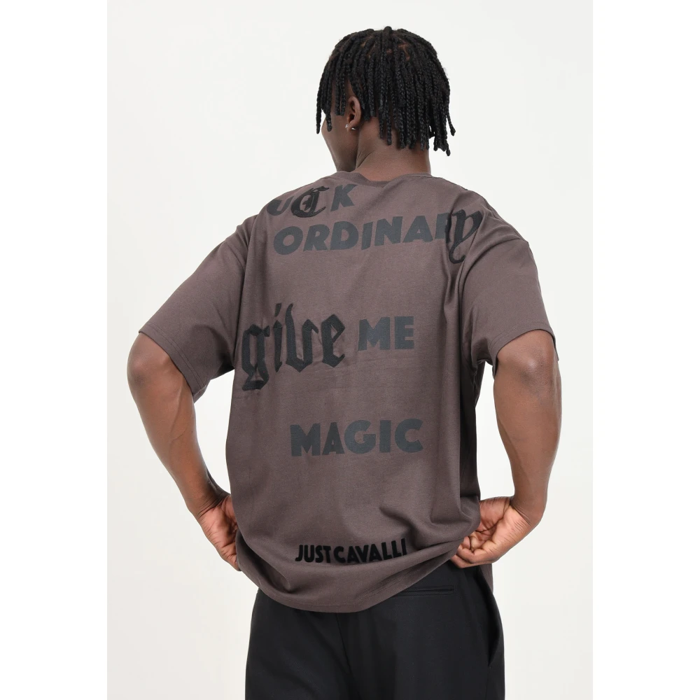 Just Cavalli Stijlvolle T-shirts en Polos Brown Heren