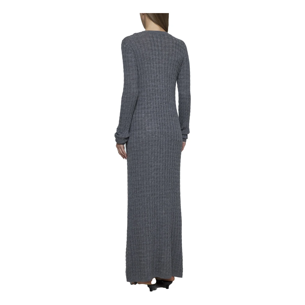 TotêMe Merino Wol Grijs Jurk Gray Dames