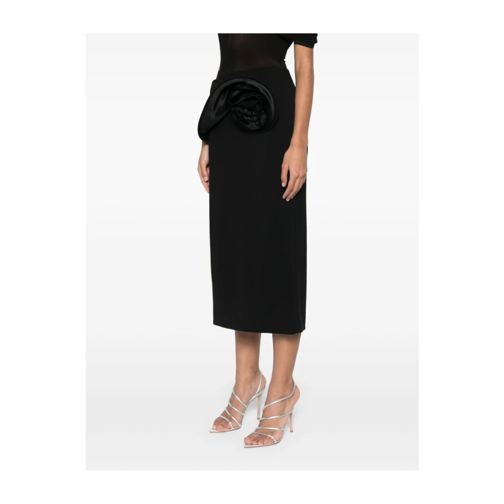 Magda Butrym Zwarte Rok Verhoog Garderobe Comfort Stijl Black Dames