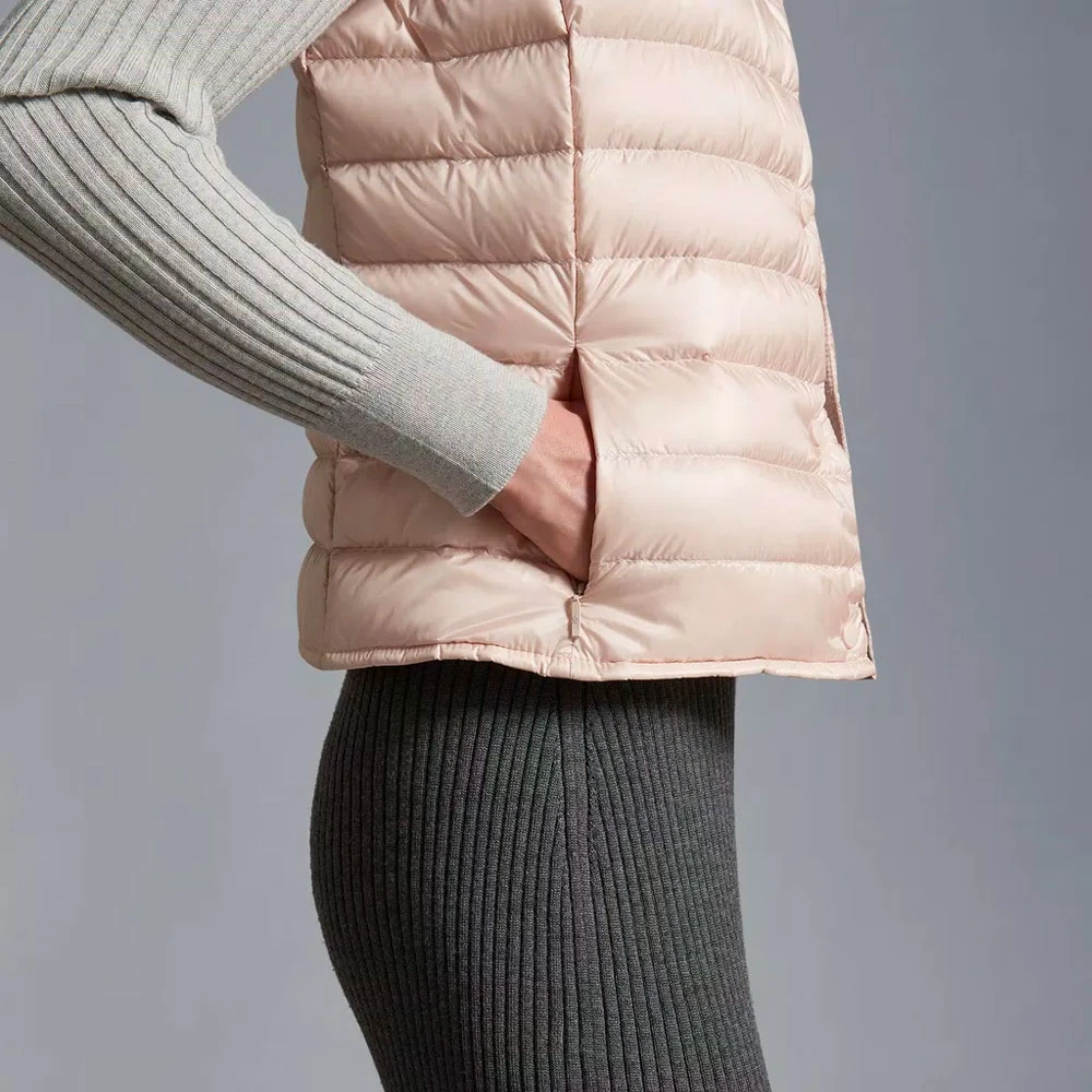 Moncler Liane Vest met Dons en Veren Pink Dames