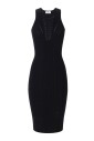 black-ribbed-knit-midi-dress