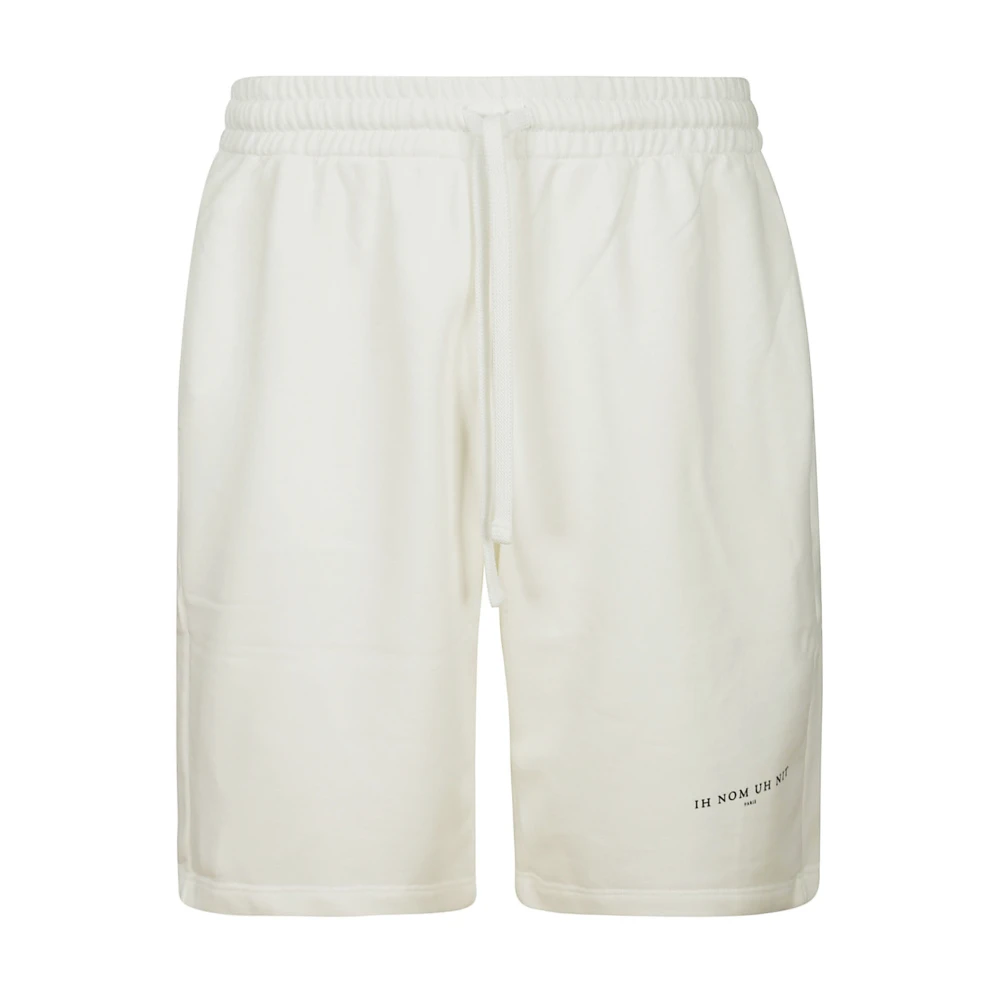 IH NOM UH NIT Logo Detail Katoenen Trekkoord Shorts White Heren