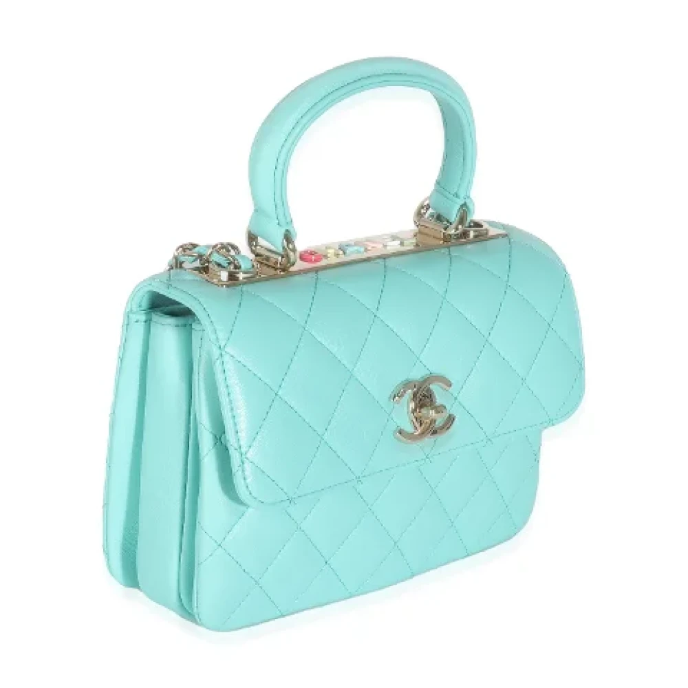 Chanel Vintage Pre-owned Leather chanel-bags Blue Dames