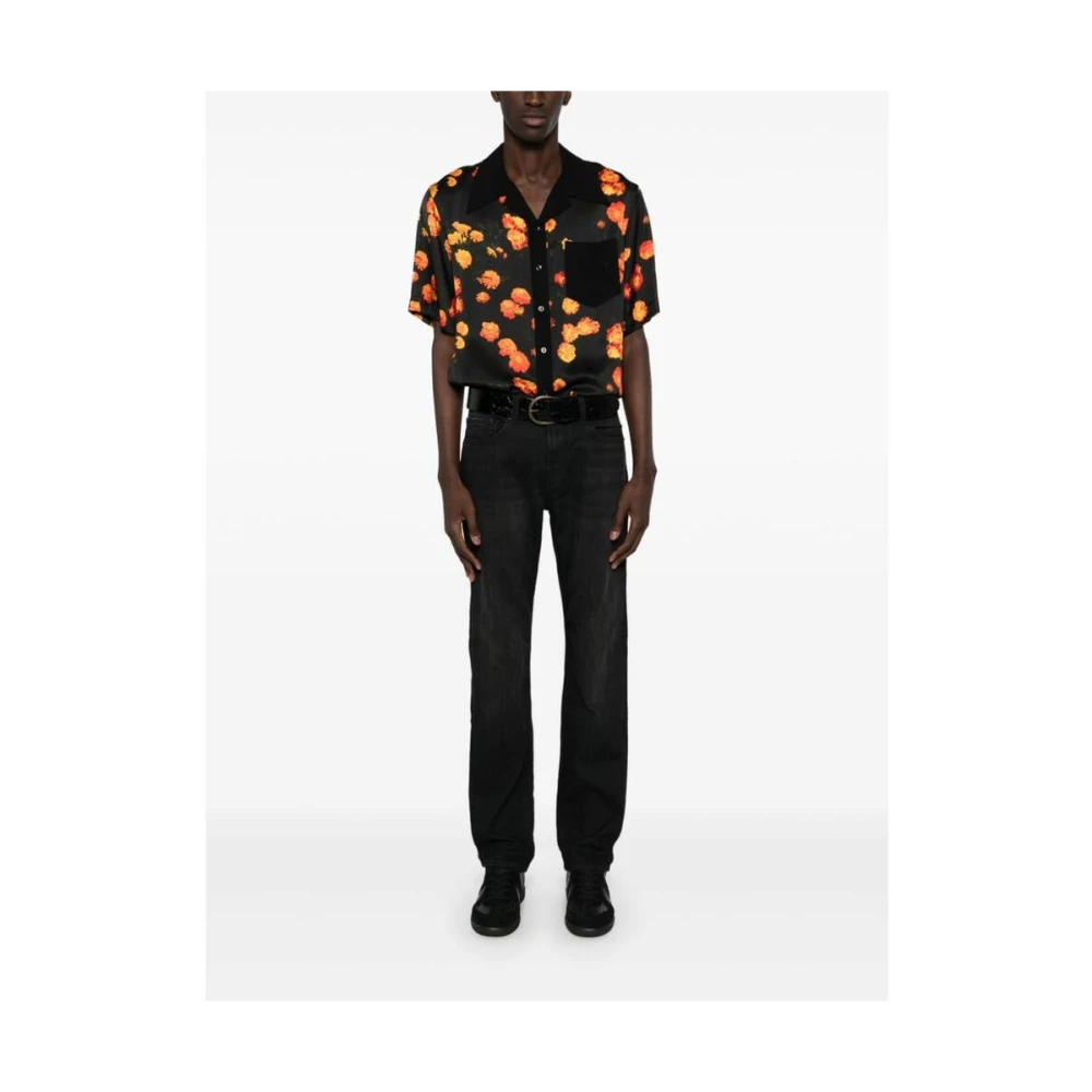 7 For All Mankind Zwarte Slim Fit Denim Jeans Black Heren