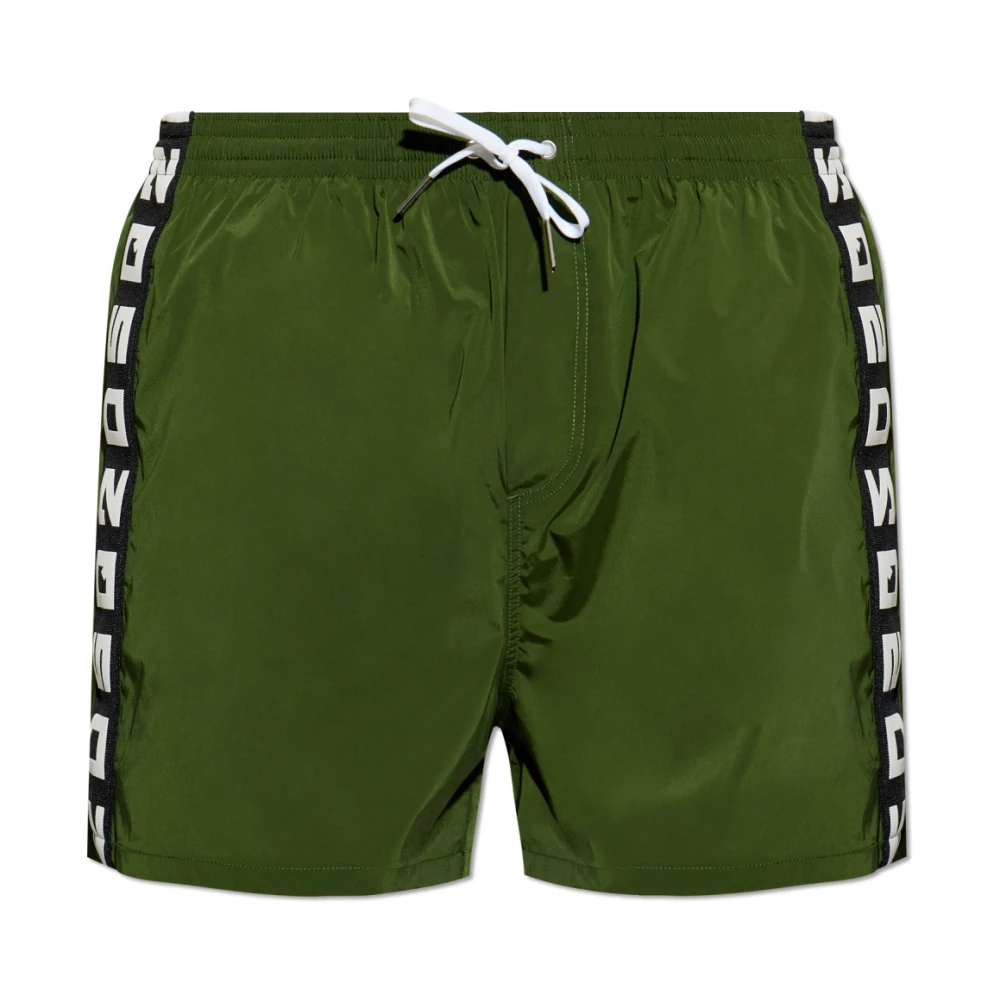 Dsquared2 Men's Green Logo Swim Shorts - Beachwear - Xs - Swimwear