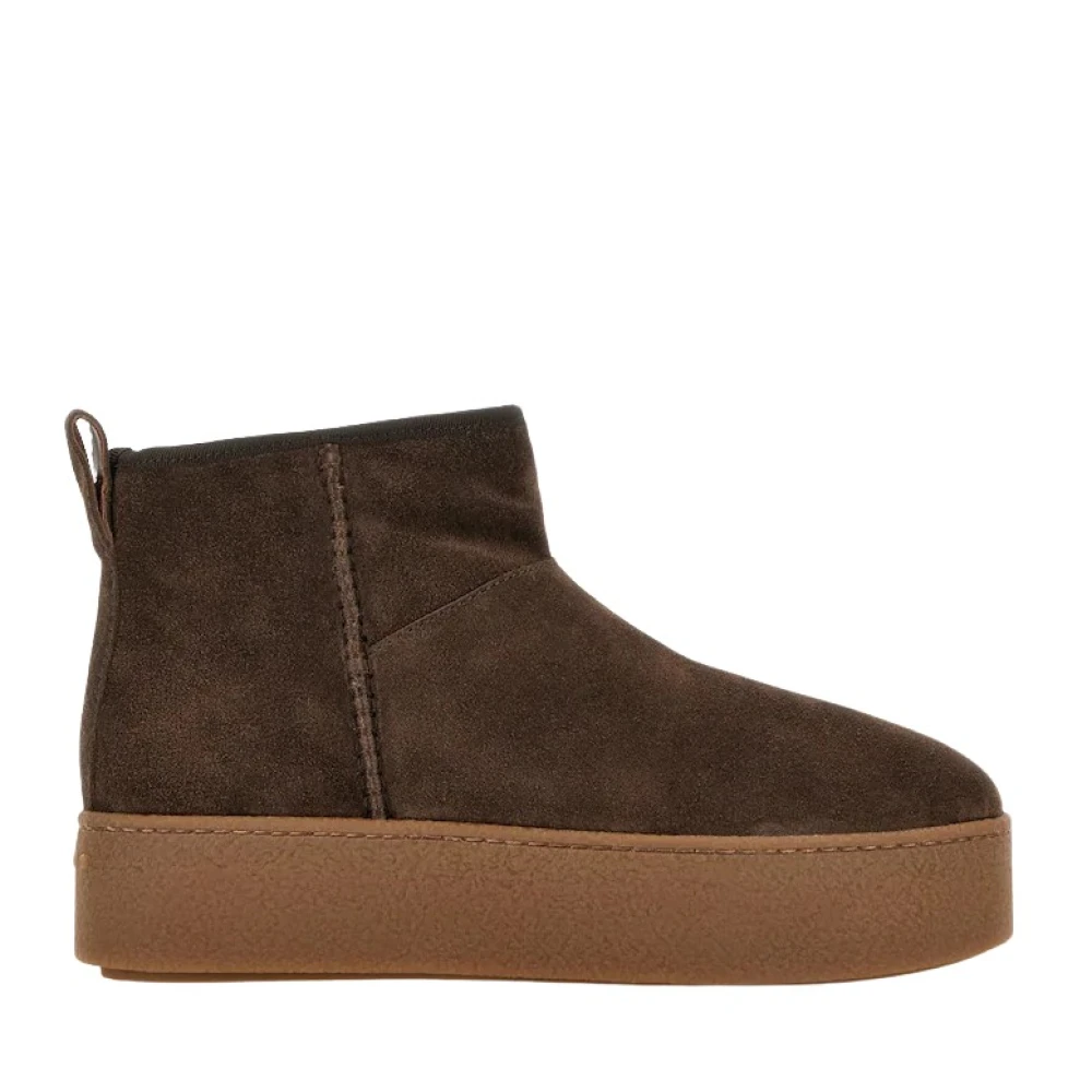 Hogan Women's Brown Winter Boots, 6 Uk, Cool Ankle Boots With Lightweight Sole