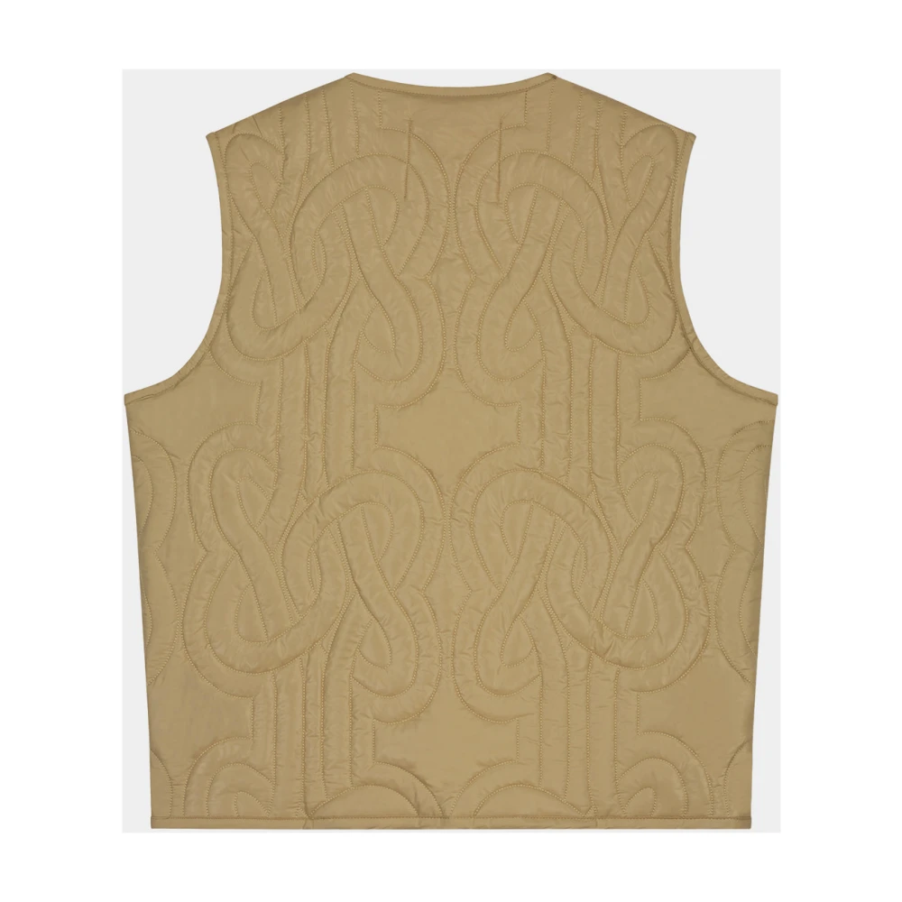 Filling Pieces Quilted Puffer Vest Beige Unisex