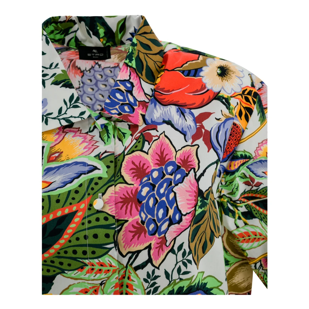 ETRO Boeket Print Katoen Poplin Overhemd Multicolor Dames