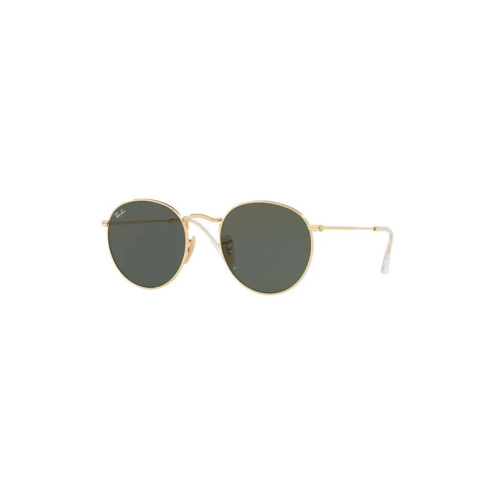Ray-Ban Man Sunglass Round Flat Lenses - Frame color: Arista Gold, Lens color: G-15 Green - Image 5