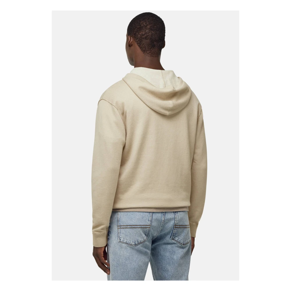 Boggi Milano Half Zip Jumper Beige Heren